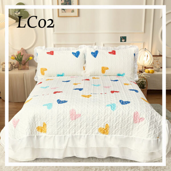 Set Cadar Ruffle Anti Kedut (3 pcs)
